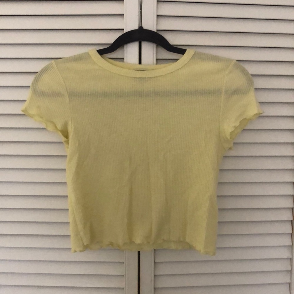 TOPSHOP waffle crop top